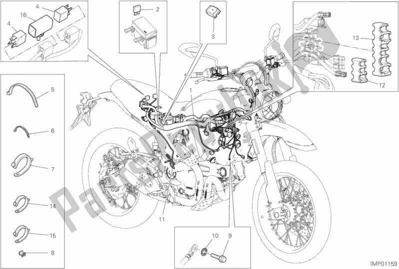 All parts for the Vehicle Electric System of the Ducati Scrambler Desert Sled USA 803 2020